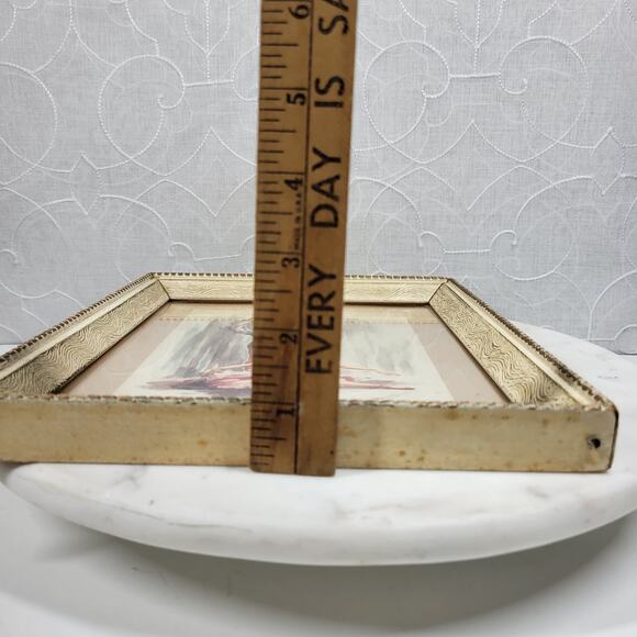 VTG Marchaude Ballet Dancer Ballerina Watercolor White Wood Framed Art Print - Picture 15 of 16